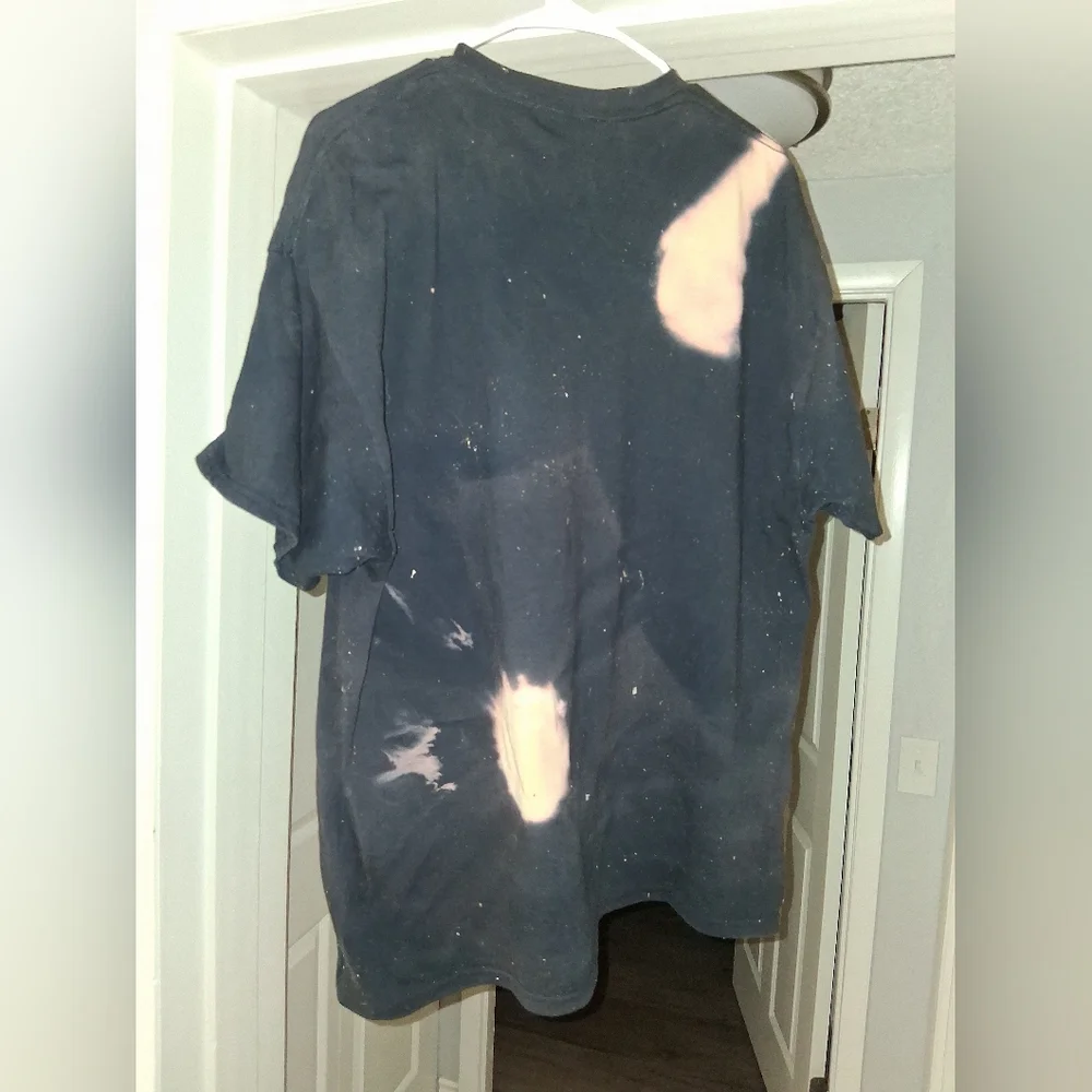 NIRVANA  Reverse Bleached Rare Tie Dye Size Xl Logo Grunge Tee Nwot